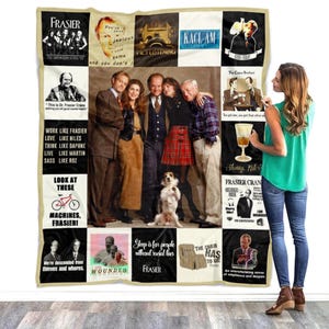 Frasier Fleece Blanket, Frasier Vintage TV Series Blanket, Frasier Crane, Birthday Gifts, Christmas Gifts For Him, Her, Film Fans