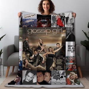 Gossip-Girl Tv series Fleece Blanket, Gossip Film Girl Blanket, Serena van der Woodsen, Blair Waldorf, Birthday, Christmas Gift for Film Fan