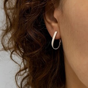 Silver Earrings 925 Silver Drop Tiny Hoop Earrings Minimalist Designer Jewelry Statement Earrings Women’s Jewelry Minimalist Jewelry Gift