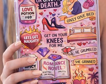Romance Tropes Kindle Inserts | Smut Reader Aesthetic | Spicy Bookish Digital Insert | Clear Case Kindle Decor (Mature) | Paperwhite insert