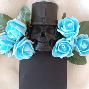 3D Printed Gothic Skull Themed Wedding Pocketsquare