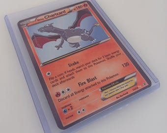 Shiny Charizard Custom Drawn Aluminum Pokémon Card