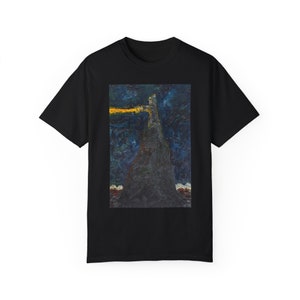 Carta HERMIT TAROT di Jonathan Herbert Pittura originale T-shirt tinta in capo unisex, Artista Instagram @jherbertartist, Arte indossabile,
