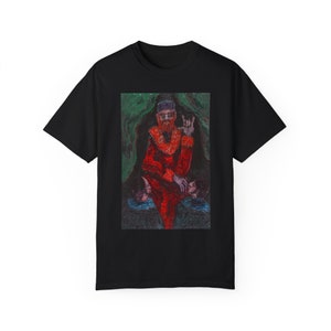 Carta de TARÔ HIEROFANTE de Jonathan Herbert Pintura original Camiseta unissex tingida em roupa, Artista Instagram @jherbertartist, Arte vestível,