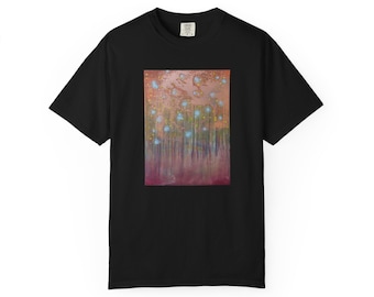 Moonflower Painting T Shirt, Jonathan Herbert Art, Unisex Heavyweight Tee