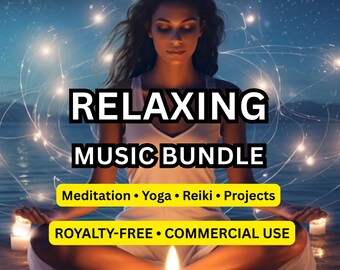 Faixas de música instrumental relaxante de 3 horas, isentas de royalties e com uso comercial.