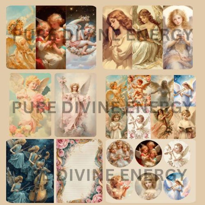 Angel Junk Journal Printable | 15 Vintage Angel Pages PDF | Scrapbook ...