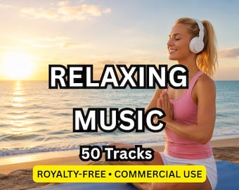 Música instrumental relaxante de fundo, faixas ambientais isentas de royalties para criadores. Licença comercial incluída.