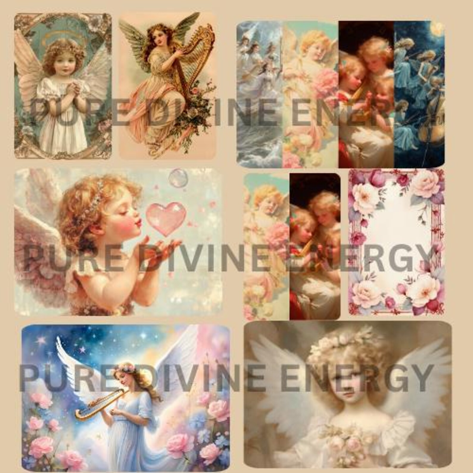 Angel Junk Journal Printable | 15 Vintage Angel Pages PDF | Scrapbook ...