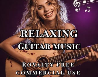 Faixa de música relaxante de guitarra com 1 hora de duração, livre de direitos autorais, ideal para meditação, spa e estudos (uso comercial).
