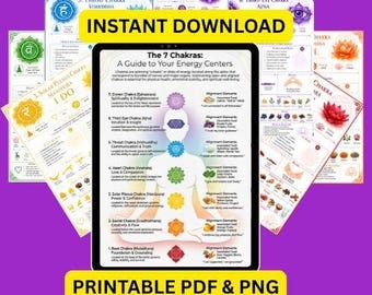 Guia dos Chakras - Pacote para Impressão em PDF e PNG