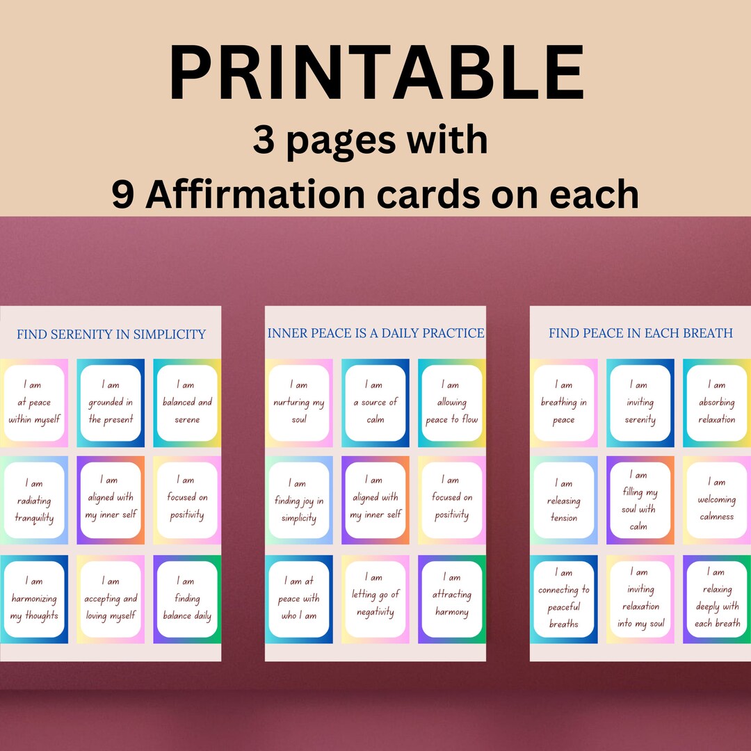 Printable Affirmation Cards – Vision Board Quotes, Digital Affirmation ...
