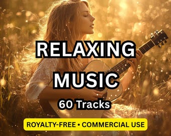 60 faixas de música instrumental isentas de royalties para projetos, meditação e sessões de bem-estar.