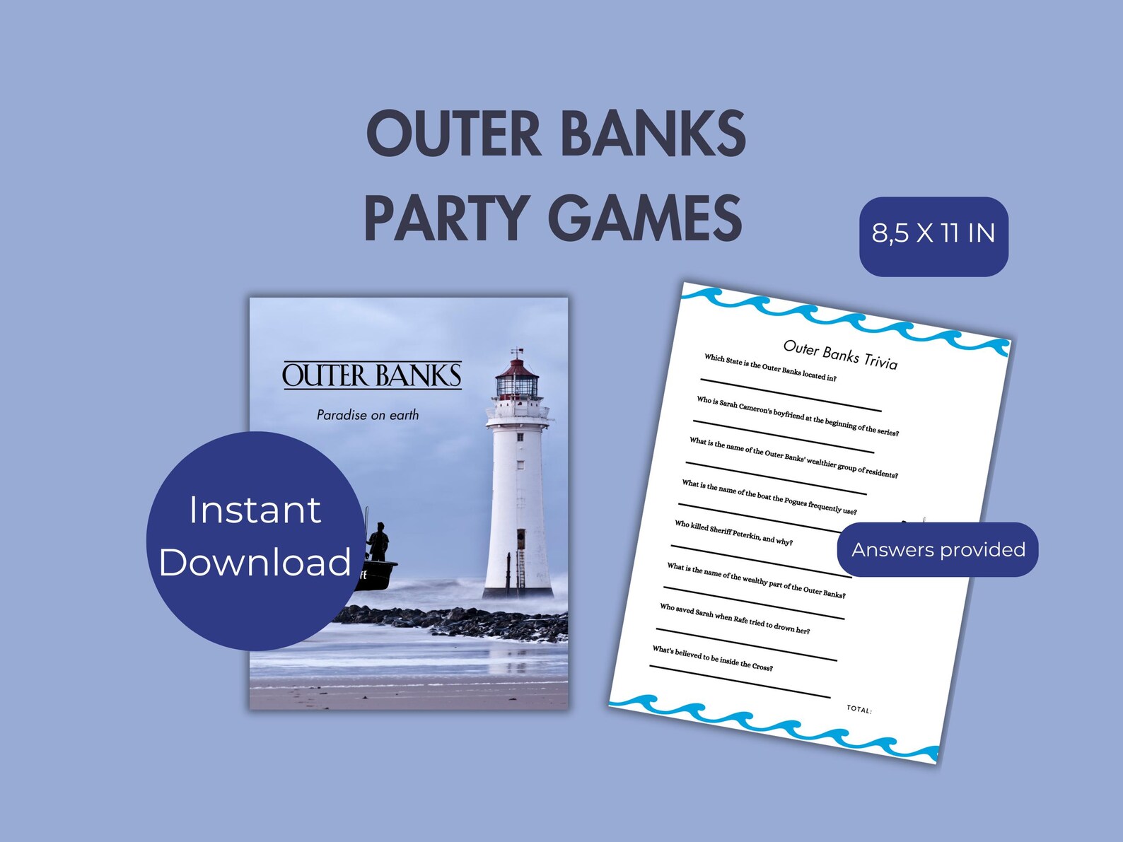 Outer Banks Party Games: Pogue Vs Kook Quiz & Trivia (digital Download ...