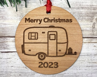 2023 Scamp Camper Ornament, Egg Travel Trailer, Glamping Ornament, Egg Rally, Glamp Camp, Casita, Burro, Boler, Personalized Xmas Ornament