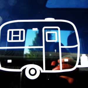 Fiberglass trailer car window vinyl decal - scamp camper- casita - burro - boler - rv - caravan - camping - travel bumper sticker - camp