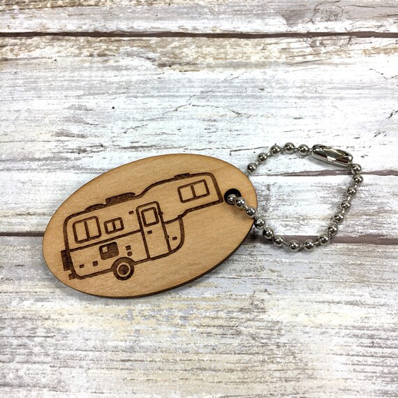 Fifth Wheel Scamp Camper Oval Key Chain. Personalized Wording Etsy