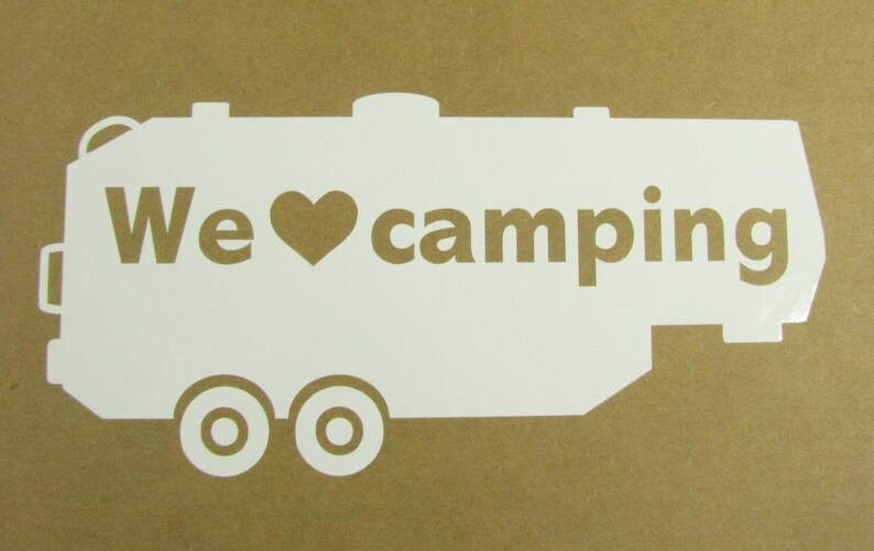 trailer sticker I love camping fifth wheel travel trailer vinyl car window decal r.v caravan camping - camping trailer 5th wheel