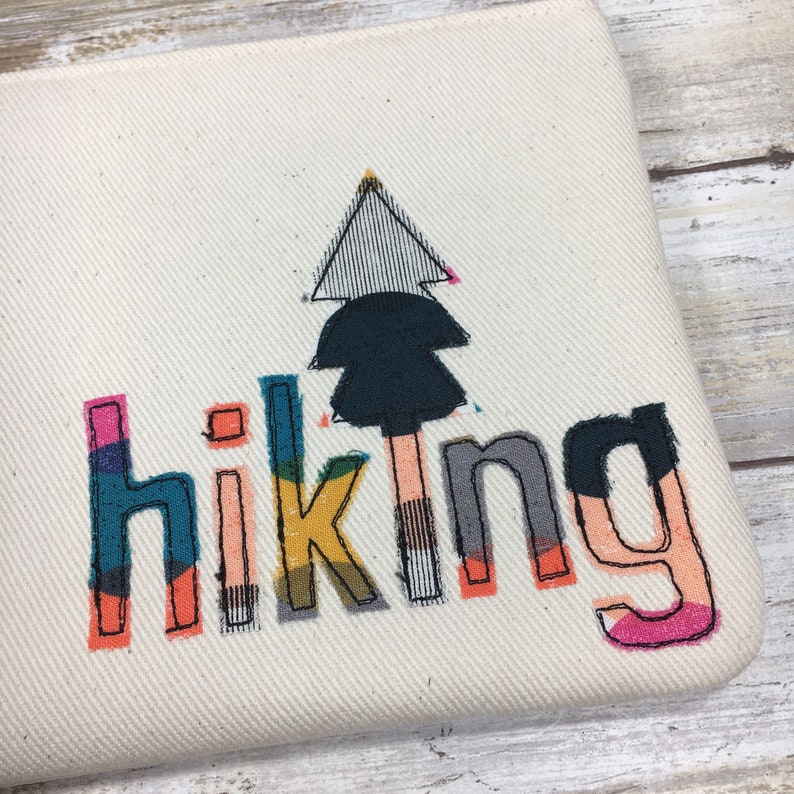 Gift for Girl Hiker Wanderlust Gift Girl Backpacker Hiking Gear Bag with matching Key Chain Outdoor Wedding Adventure Outdoors Hike