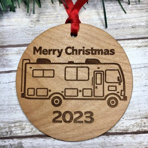 2023 Class A Motorhome Christmas Ornament, Coach, RV Camper, Caravan, RV Ornament, Camping Trailer Ornament, Christmas Glamper