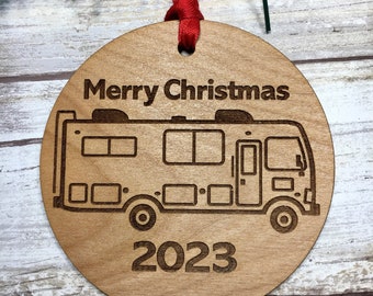 2023 Class A Motorhome Christmas Ornament, Coach, RV Camper, Caravan, RV Ornament, Camping Trailer Ornament, Christmas Glamper