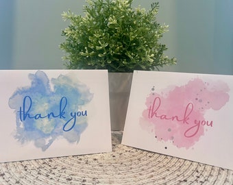 Thank You Card Set Floral - Printable - Etsy