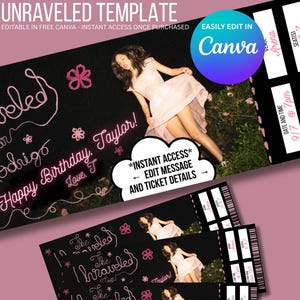 Olivia Rodrigo Unraveled Concert Ticket Template | Instant Access | Digital Download | Customizable