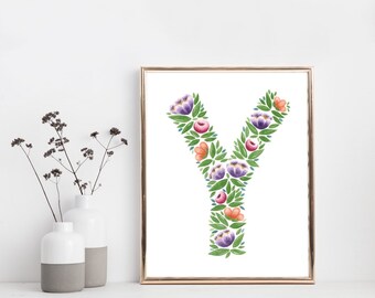 Y - Garden Party - Flora Alpha - Digital print