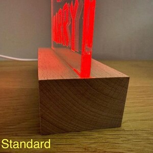 Personalised Gaming characters acrylic LED lamp night light with RGB colour changing lights with static, flash or fading modes. Great gift. image 7