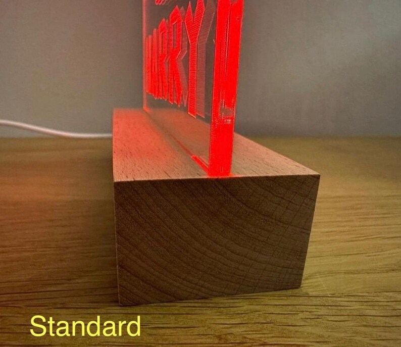 Personalised Gaming characters acrylic LED lamp night light with RGB colour changing lights with static, flash or fading modes. Great gift. image 7