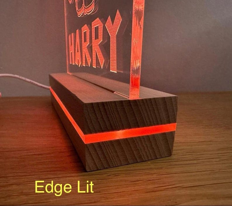 Personalised Gaming characters acrylic LED lamp night light with RGB colour changing lights with static, flash or fading modes. Great gift. image 8