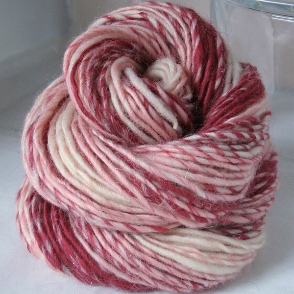 RASPBERRY CREAM -- Handspun Yarn