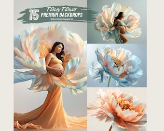 Floral Maternity Digital Backdrop, Boho Kulissen, Mutterschaft Kulissen, Blumen Hintergrund, Fotografie Kulisse, Fine Art Hintergrund Mutterschaft