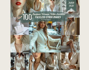 Luxury Business Woman Faceless Stock Photos with MRR+PLR Aesthetic Marketing Images for Girl Boss Branding High-Quality Faceless Photography