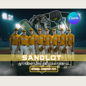 Baseball Team Canva Template Baseball Backdrop For Sports Poster Design Senior Sports Banner Memory Mates Digital Background Sports Template