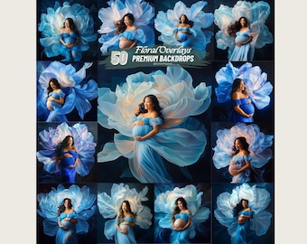 Floral Maternity Digital Backdrop, Boho Kulissen, Mutterschaft Kulissen, Blumen Hintergrund, Fotografie Kulisse, Fine Art Hintergrund Mutterschaft