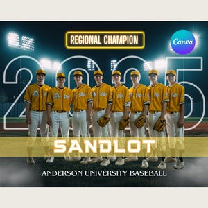 Baseball Team Canva Template Baseball Backdrop For Sports Poster Design Senior Sports Banner Memory Mates Digital Background Sports Template