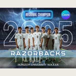 Soccer Team Canva Template Soccer Backdrop For Sports Poster Design Senior Sports Banner Memory Mates Digital Background Sports Template