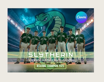 Plantilla Canva de equipo de béisbol. Fondo de béisbol para diseño de póster deportivo. Banner deportivo para estudiantes de último año. Fondo digital Memory Mates. Plantilla deportiva.