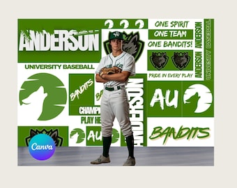 Editable Media Day Backdrop Template Baseball Team Canva Template Senior Sports Banner Baseball Backdrop Sports Poster Design Sport Template