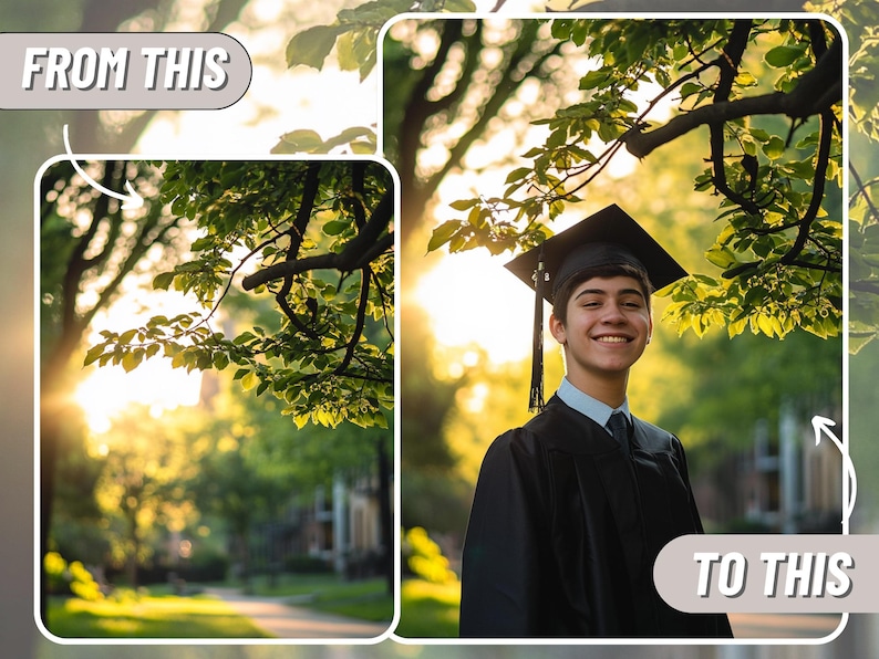 Graduation Photo Digital Backdrops for College Photography Greenery ...