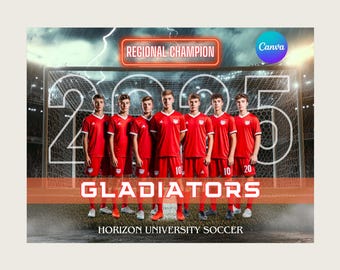 Soccer Team Canva Template Soccer Backdrop For Sports Poster Design Senior Sports Banner Memory Mates Digital Background Sports Template
