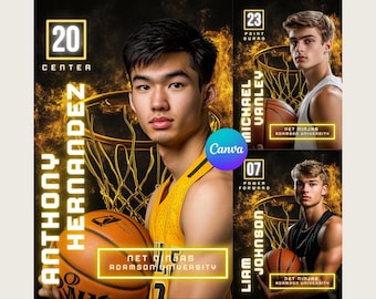 Basketball Team Canva Template Basketball Backdrop Sports Poster Design Senior Sports Banner Memory Mates Digital Background Sports Template