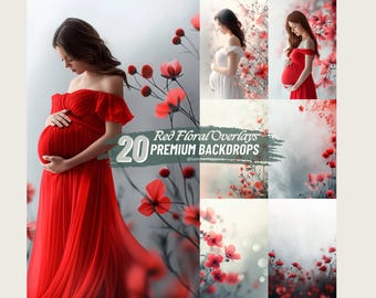 Floral Maternity Digital Backdrop, Flower Backdrop, boho backdrops, maternity backdrops, photography backdrop, fine art background maternity