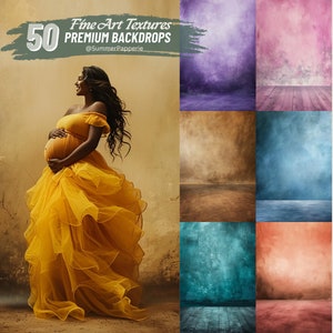 Fine Art Texture Overlay for Photoshop | Painterly Digital Texture | Soft Photo Backdrop for Portraits and Still Life Edits