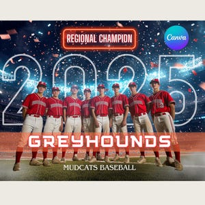 Baseball Team Canva Template Senior Sports Banner Confetti Digital Background Baseball Backdrop For Sports Poster Design Sports Template