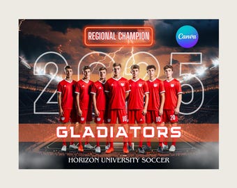 Soccer Team Canva Template Soccer Backdrop For Sports Poster Design Senior Sports Banner Memory Mates Digital Background Sports Template
