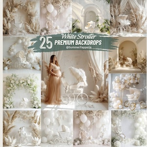 Maternity Backdrop Overlay Fine Art Textures White Pram Backdrop Studio Backdrop Overlays Baby Carriage Digital Pram Digital Stroller