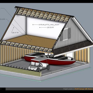 25x30 Garage Grundriss mit Bonus Raum | DIY Bauplan zum Downloaden