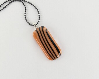 Fused Glass Pendandt, Fall Glass Necklace, Jewelry